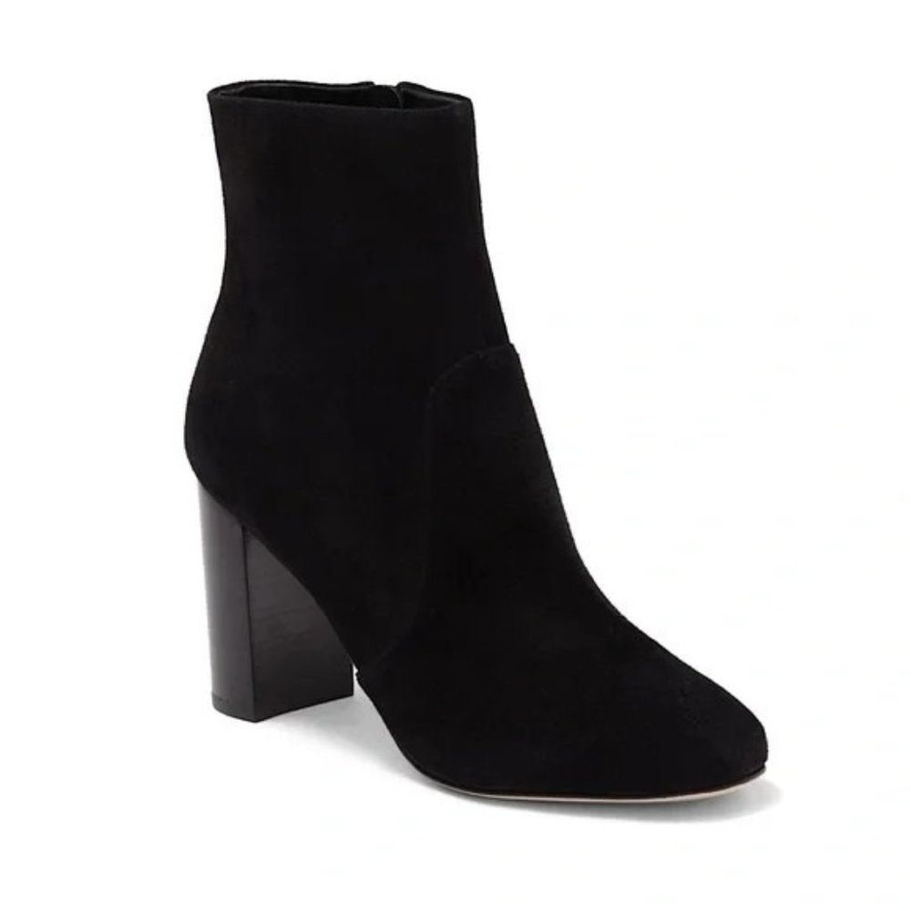 Vince Brannen Suede Ankle Booties in Black